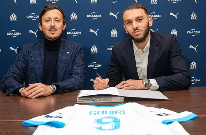 Amine Gouiri has joined Marseille and will wear the number nine shirt.