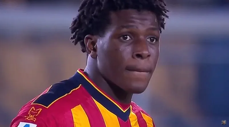 Patrick Dorgu watched from the bench as Lecce secured a crucial victory over Parma.